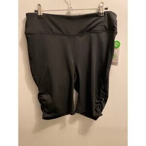 Brand New Gaiam Women's Size Large Black Shaping Bike Shorts Yoga Athletic